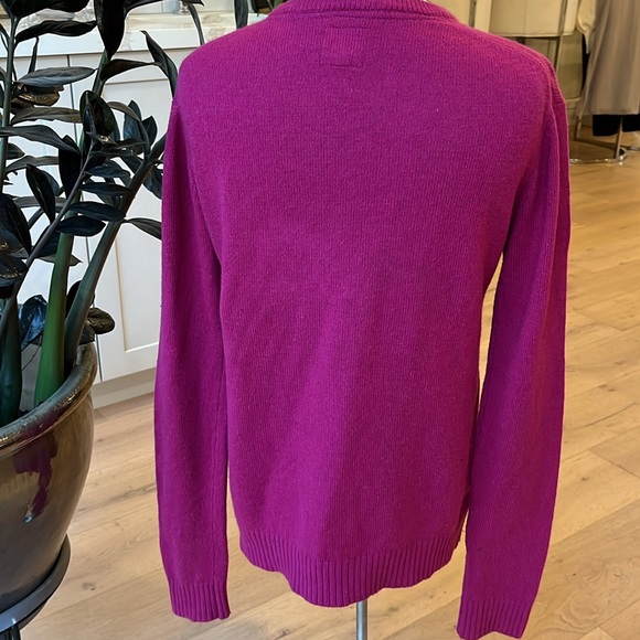 NWOT Mens Joules P_Retford wool angora blend v neck sweater in colour Ruby - Picture 5 of 9